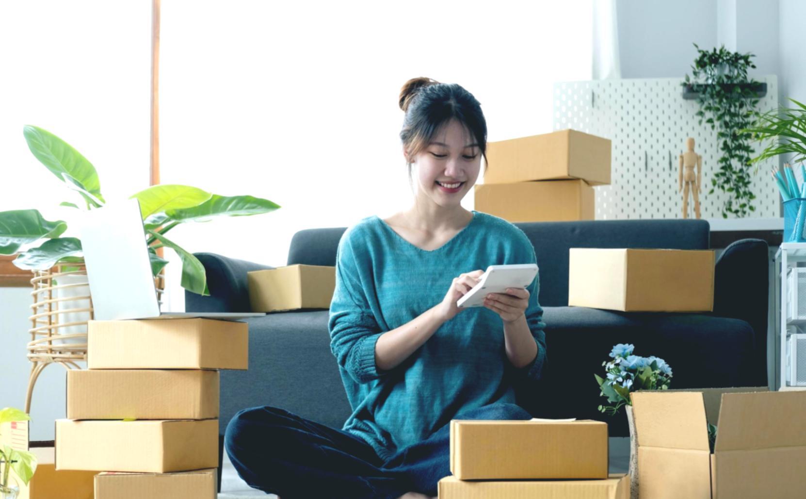 Professional team collaboration workspace showing strategic planning and digital marketing materials